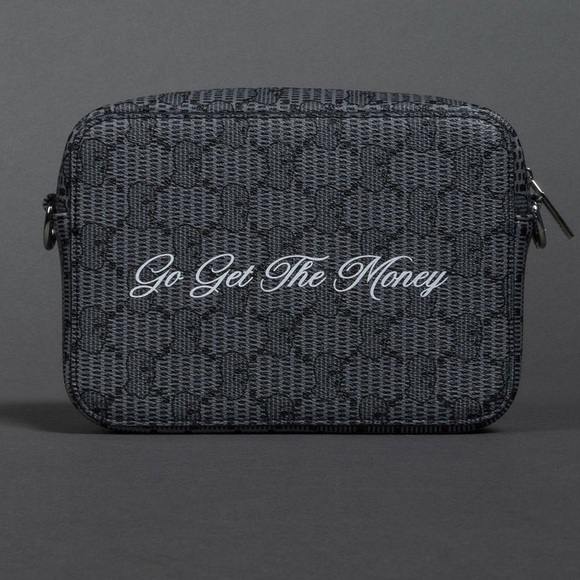 Stylish Black Go Get The Money Men's Bag